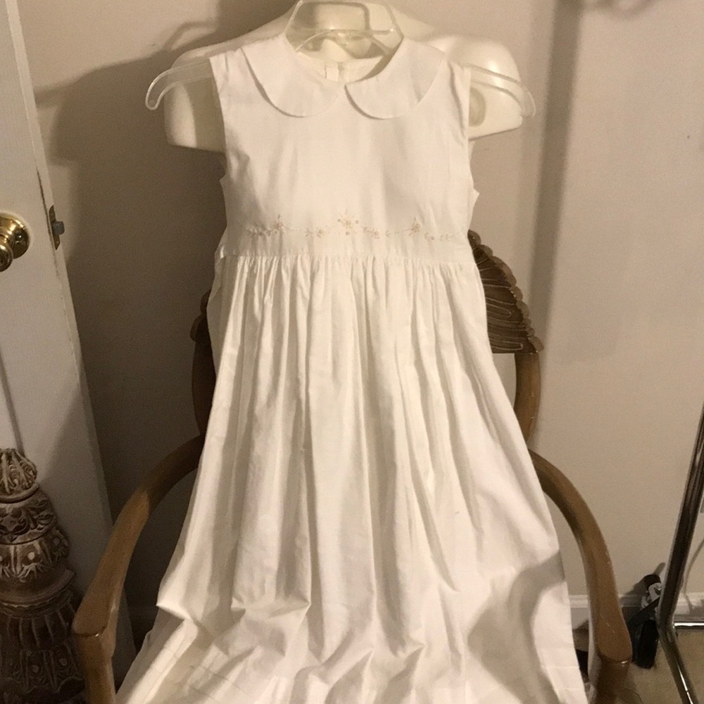 Strasburg 100% cotton dress white with flower